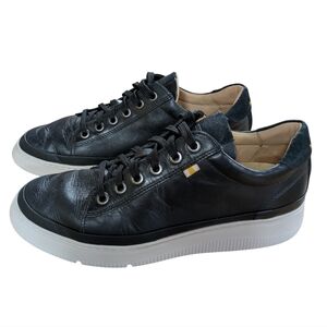 Samuel Hubbard Featherlight Laguna Sport Black Leather Sneakers Size 7